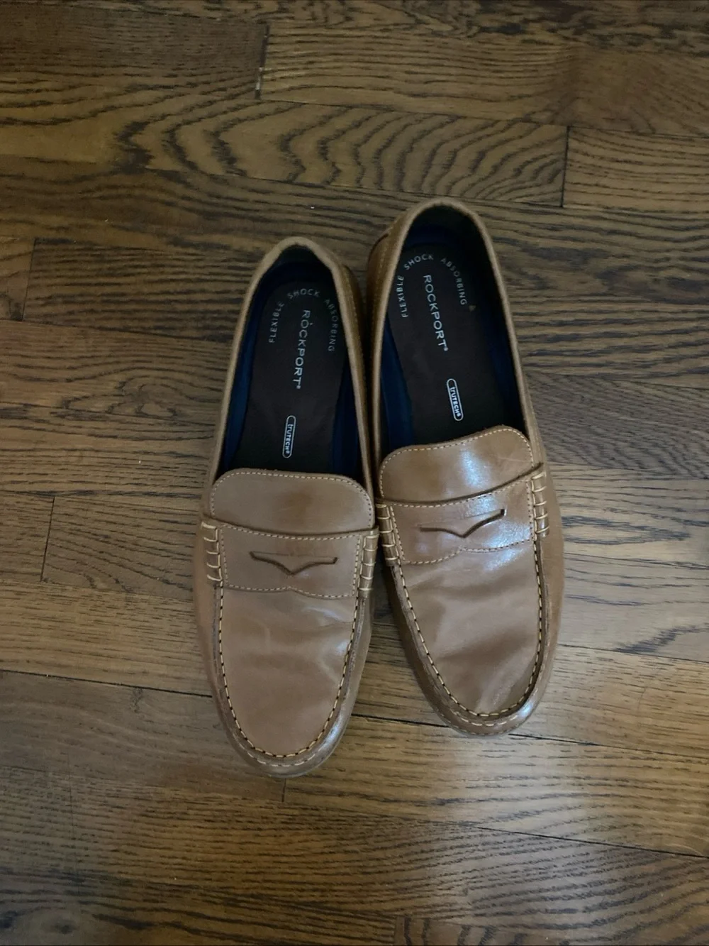 Rockport Men’s Tan Leather Penny Loafers trutech Size 12